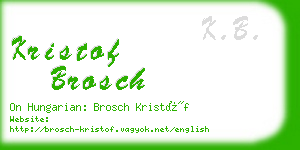 kristof brosch business card